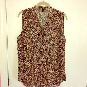 🌞LAUREN Ralph Lauren Tan Python Print blouse 14